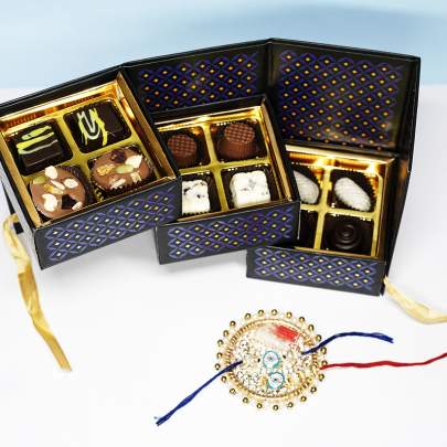 Choco Blossom Rakshabandhan Special Sweet Box   Pink
