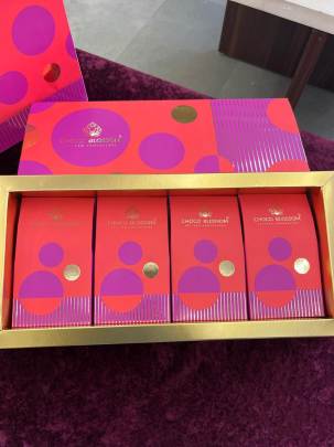 Orange Pink Box with Bag